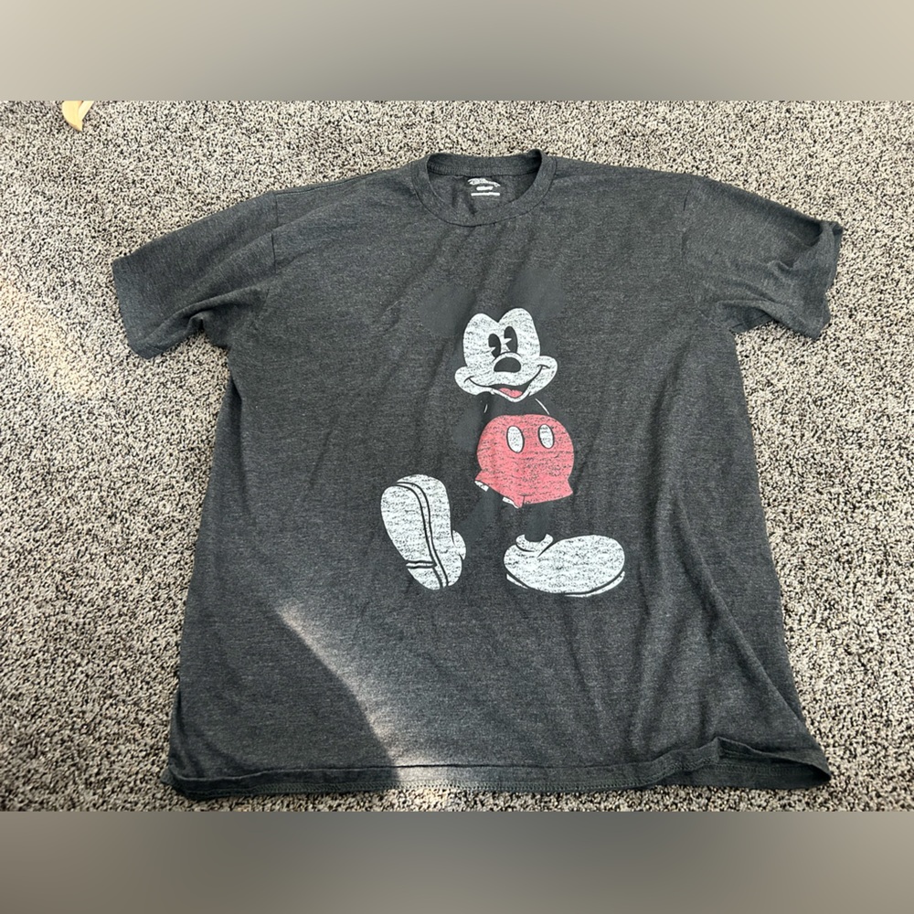 Gray‎ Graphic T-Shirt with Mickey Mouse XL